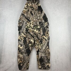 Vintage Mossy Oak Bib Overalls Mens XXL Break Up Camo Made in USA Hunting Cotton
